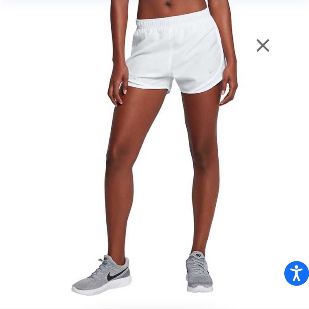 White Nike shorts